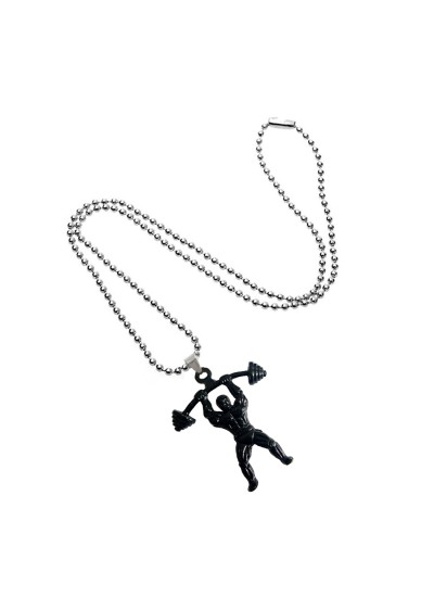 Weightlifting Barbell Bodybuilding Fitness Pendant By Menjewell